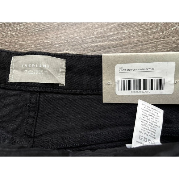 NWT Everlane The Way-High Jean Organic Cotton Black Size 33 Regular - Picture 6 of 9